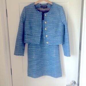 Sparkly, mini tweed dress and matching jacket